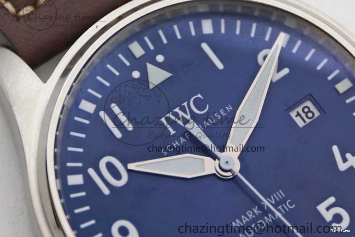 MIROTIME 0502 Mark XVIII IW327010 SS M+F 1:1 Best Edition Blue Dial on Brown Leather Strap A Resilient 7051
